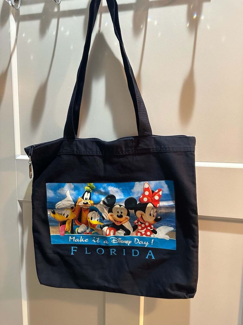 Jerry Leigh Disney Make It a Disney Day Florida Mickey Mouse Canvas Tote Bag